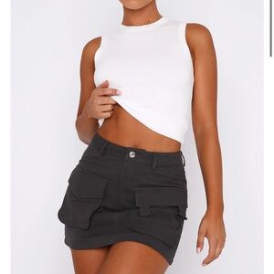 White Fox Boutique Charcoal Mini Skirt